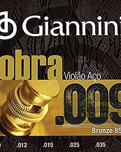 Detalhes do produto ENCORDOAMENTO GIANNINI COBRA VIOLÃO AÇO 009