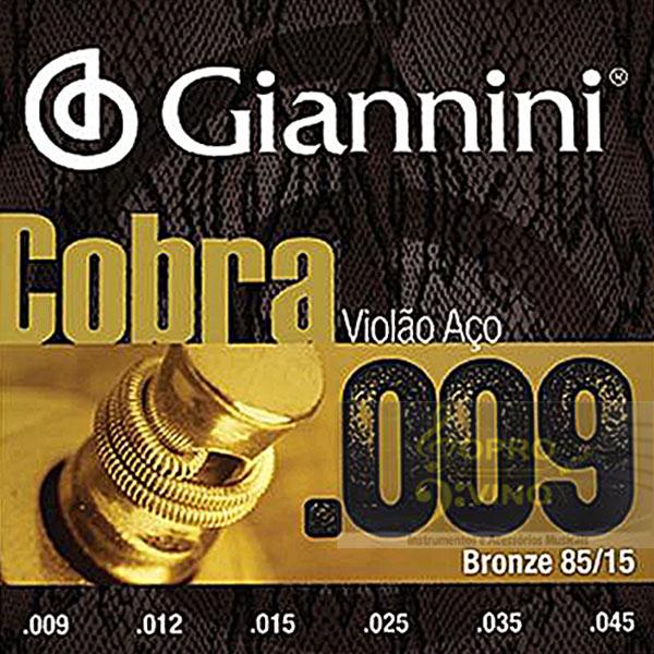 ENCORDOAMENTO GIANNINI COBRA VIOLÃO AÇO 009