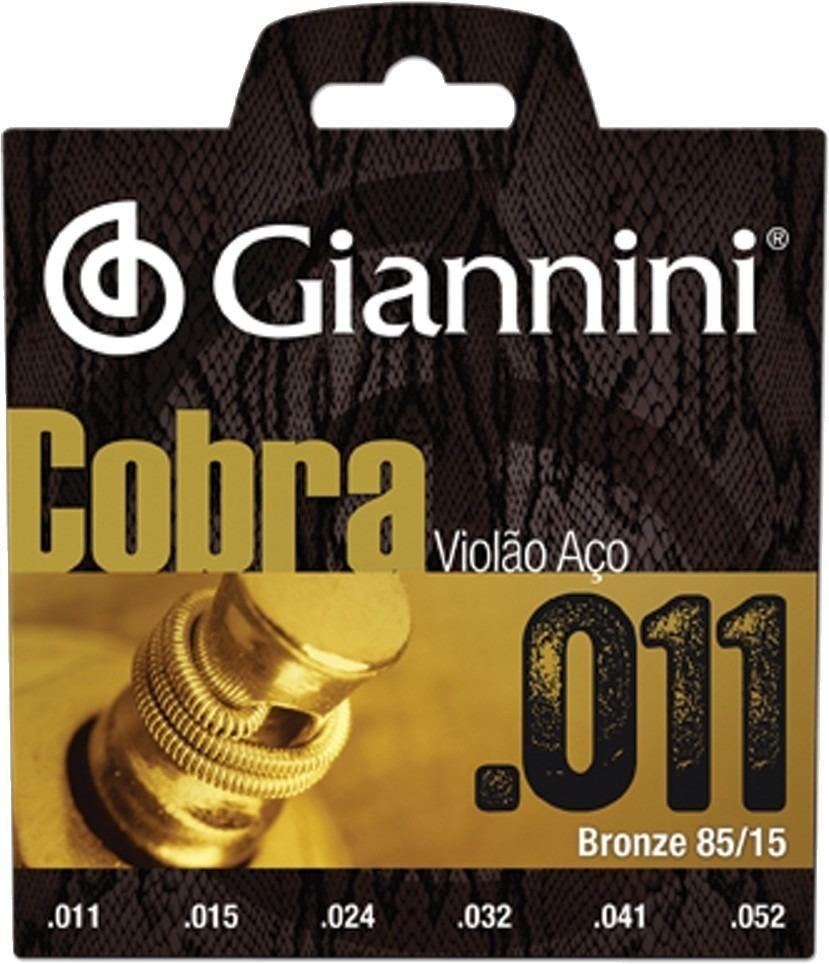 ENCORDOAMENTO GIANNINI COBRA VIOLÃO AÇO 011